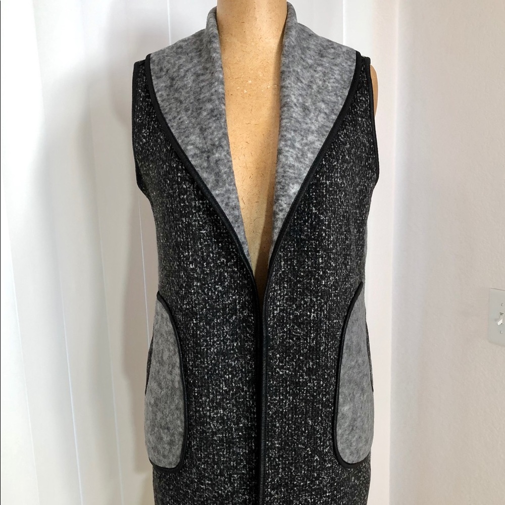 CHICO’s ZENERGY open long cardigan black grey 0